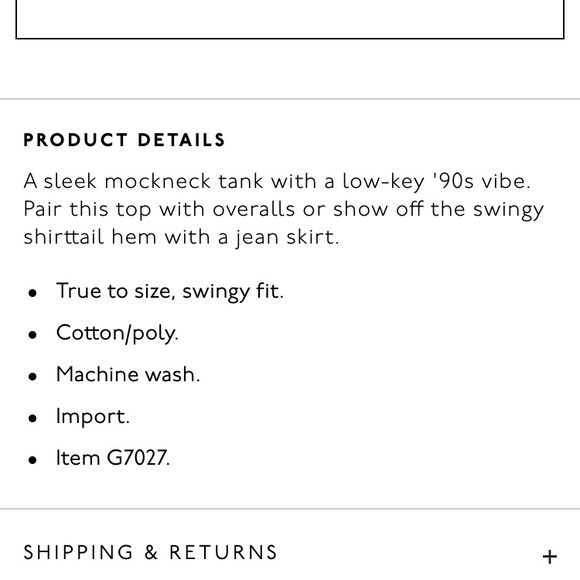 Madewell Mockneck Shirttail Top - Picture 2 of 2